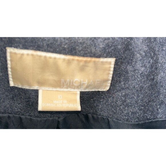 Women's Michael Kors Band Collar Wool Double-Breasted Coat Size 10 - Picture 5 of 6